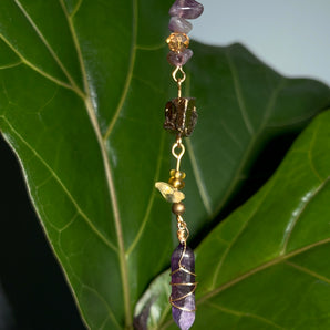 Amethyst Crystal Hair Clips